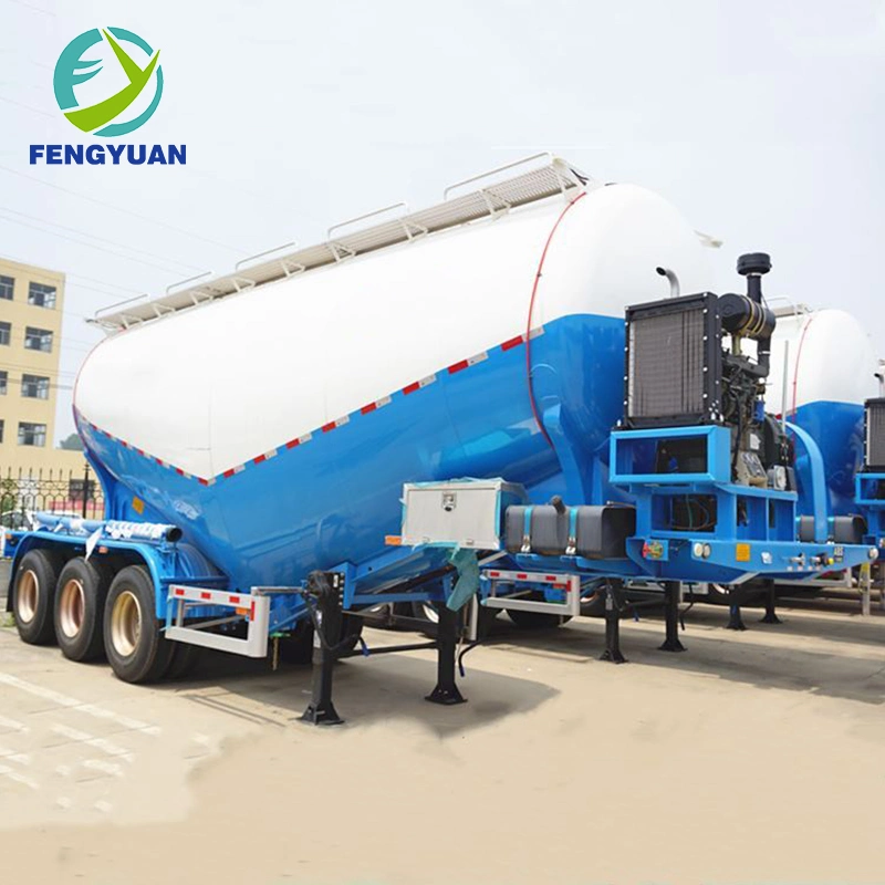 60ton Tanker Storage Tank Dry Powder Bulk Cement Semi Truck Trailers