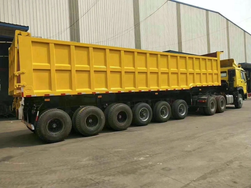 1%~10% Off Discount SINOTRUK 3/4 axle transportation Tipping tipper trailer/ 60 tons heavy duty dumping truck dump trailer