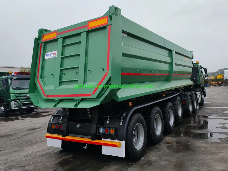 1%~10% Off Discount SINOTRUK 3/4 axle transportation Tipping tipper trailer/ 60 tons heavy duty dumping truck dump trailer