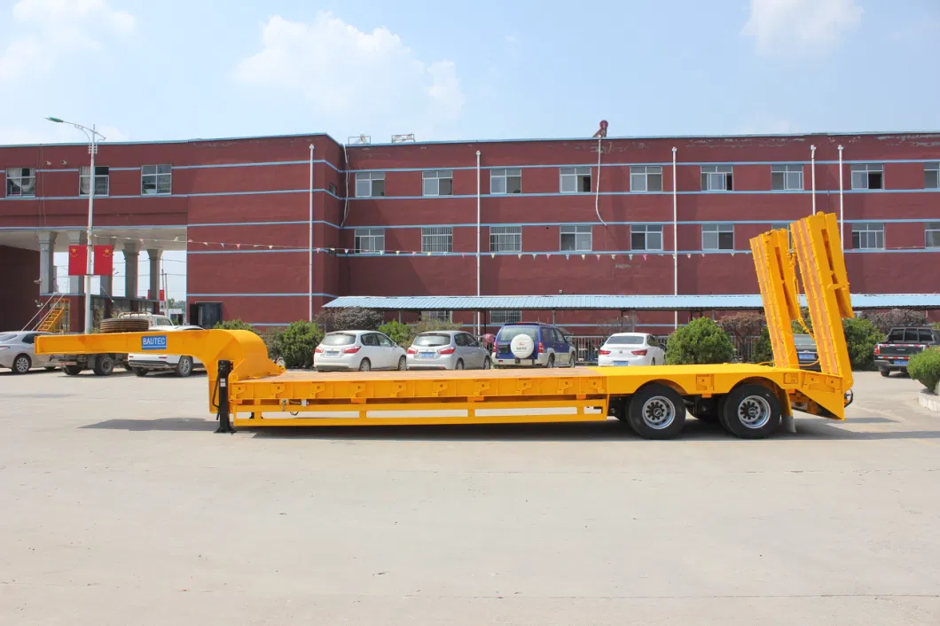 2/3/4 Axles 50/60/80/100 Tons Low Bed Lowbed Lowboy Loader Drop Deck Heavy Duty Dolly Semi Trailer